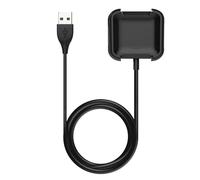 MoKo Caricatore Compatibile con Fitbit Versa 2, Caricabatterie con Cavo di Ricarica USB da 100 cm - Nero