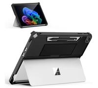 MoKo Case per il Nuovo Microsoft Surface Pro 12" 2025, Copertura Protettiva Rugged All-in-One con Supporto Posteriore per Penna e Cinghia per la Mano, Compatibile con la Tastiera Type Cover, Nero