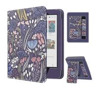 MoKo Caseo per 6" Tolino Shine Color/Shine 5(2024)/4(2022) e Kobo Clara Colour/BW/2E, Cover Sottile in PU con Auto-Attivazione/Sonno, Slot per Schede, Cinghia da polso e Supporo Pieghevole, Notte Blu