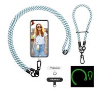 MoKo Catena per cellulare universale, cordino regolabile con cinturino da polso, luce notturna, cordino per cellulare da tracolla, cinturino per cellulare × 1, cinturino da polso x 1, toppa per