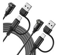 MoKo Cavo Caricatore 2 in 1 per Garmin Watch 2Ps,Cavo di Ricarica USB da 1 m per Garmin Fenix 8 7 7X 6 5/Forerunner 970 965 955 945 570 265 255 165 55/Vivoactive 6 5 4/Instinct/Venu 3 3S/Tactix, Nero