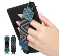 MoKo Cinghia da polso per eReader Kindle da 6 a 8 pollici, tablet Fire, Kobo, Voyaga, Lenovo, tablet Sony e-book, leggero e versatile, confezione da 2, nero + blu lago