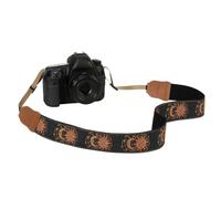 MoKo Cinghia per Fotocamera, Cinghia Vintage in Cotone per Fotocamera, Cinghie Regolabili da Collo e da Spalla, Compatibile con Fotocamere Digitali Canon/Fuji/DSLR, Nero Bianco a Quadri
