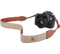 MoKo Cinghia per Fotocamera, Cintura da Collo in Tela di Cotone Intrecciata con Tracolla Regolabile per Tutte le Fotocamere Digitali DSLR Canon, Fuji, Nikon, Olympus, Pentax, Sony - Cachi