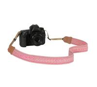 MoKo Cinghia per Fotocamera, Graziosa Cinghia in Cotone Intrecciato, Cinghie Regolabili da Collo e da Spalla per Videocamere e Binocoli, Compatibile con Fotocamere Canon/Fuji/Minolta/DSLR, Rosa