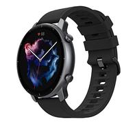 MoKo Cinturino Compatibile con Amazfit Bip 5/Balance/GTR 4/GTR 3 Pro/GTR 3/GTR 2/GTR 2e/GTR 47mm/Stratos 3/Stratos 2, 22mm Cinturino Sportivo di Ricambio in Morbido Silicone, Nero