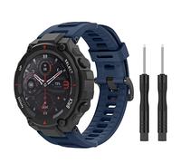 MoKo Cinturino Compatibile con Amazfit T-Rex/T-Rex Pro Smartwatch, Cinturino Sportivo di Ricambio in Morbido Silicone con Cacciaviti, Blu Marino