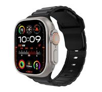 MoKo Cinturino Compatibile con Apple Watch Ultra 2 49mm 46mm 45mm 44mm 42mm per Uomo Donna,Cinturino di Ricambio Sportivi in Silicone per iWatch Apple Watch Serie 10 9 8 7 6 5 SE Ultra2,Nero/CarboneNo