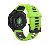 MoKo Cinturino Compatibile con Forerunner 735XT/220/230/235/235 Lite/620/630/Approach S20/S6/S5, Morbido Braccialetto di Ricambio in Silicone - Verde e nero