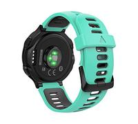 MoKo Cinturino Compatibile con Forerunner 735XT/220/230/235/235 Lite/620/630/Approach S20/S6/S5, Morbido Braccialetto di Ricambio in Silicone - Verde menta e nero