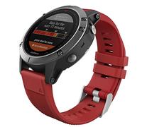 MoKo Cinturino Compatibile con Garmin Fenix 7/6/6 Pro/5/5 Plus/Epix Gen 2/Forerunner 935/945/Instinct 2/MARQ, 22mm Quick Fit Braccialetto di Ricambio in Morbido Silicone, Rosso Scuro