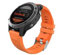 MoKo Cinturino Compatibile con Garmin Fenix 7/6/6 Pro/5/5 Plus/Epix Gen 2/Forerunner 935/945/Instinct 2/MARQ, 22mm Quick Fit Braccialetto di Ricambio in Morbido Silicone, Arancione