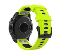 MoKo Cinturino Compatibile con Garmin Fenix 7/7 Pro/6/6 Pro/5/5 Plus/Instinct Solar/Instinct 2/Forerunner 965/955, Quick Fit 22mm Cinturino di Ricambio in Silicone Morbido Bicolore, Lime/Nero