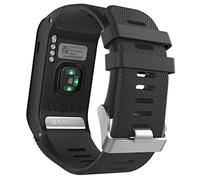 MoKo Cinturino compatibile con Garmin Vivoactive HR, cinturino di ricambio in morbido silicone per Vivoactive HR con strumenti adattatore, nero