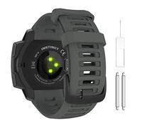 MoKo Cinturino Compatibile con Instinct/Instinct Solar/Tactical/Instinct 2 Smartwatch GPS, 22mm Braccialetto Sportivo di Ricambio in Silicone Morbido, Grigio Grafite