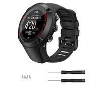 MoKo Cinturino Compatibile con Suunto Ambit 1/2/2S/2R/3/3 Sport/3 Run/3 Peak, Braccialetto di Ricambio in Morbido Silicone Accessori per Orologi, Nero
