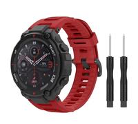 MoKo Cinturino Compatibile con T-Rex/T-Rex Pro Smartwatch, Cinturino Sportivo di Ricambio in Morbido Silicone con Cacciaviti, Rosso