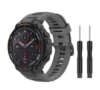 MoKo Cinturino Compatibile con T-Rex/T-Rex Pro Smartwatch, Cinturino Sportivo di Ricambio in Morbido Silicone con Cacciaviti, Grigio Scuro