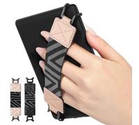 MoKo Cinturino da Mano per Tablet da 6-8" Kindle/Kobo/Voyaga/Lenovo/Sony E-Book, Versatile per eReader, Alta Elasticità, 2 Pezzi, Nero+Oro Rosa