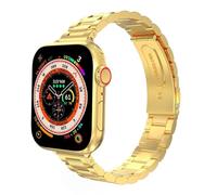 MoKo Cinturino da Polso Compatibile Apple Watch Ultra/Ultra2 Series 10/9/8/7/6/5/4/3/SE 42/44/45/46/49mm,Cinturino in Metallo di Ricambio,Cinturino in Acciaio Inossidabile Sottile ed Elegante,Oro