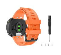 MoKo Cinturino di Ricambio Morbido Compatibile con Garmin Forerunner 45/Forerunner 45S/Swim 2, Braccialetti di Ricambio per Orologio in Silicone, Arancione