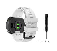 MoKo Cinturino di Ricambio Morbido Compatibile con Garmin Forerunner 45/Forerunner 45S/Swim 2, Braccialetti di Ricambio per Orologio in Silicone, Bianco