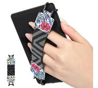 MoKo Cinturino di Sicurezza per 6-8" Kindle eReaders Fire Tablet - Kobo/Voyaga/Lenovo/Sony Kindle E-Book Tablet,Cinturino da Mano Versatile ad Alta Elasticità Supporto Antiscivolo,Fiore con foglia blu