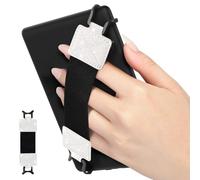 MoKo Cinturino di Sicurezza per 6-8" Kindle eReaders Fire Tablet - Kobo/Voyaga/Sony Kindle E-Book Tablet, Cinturino Nero da Mano Versatile ad Alta Elasticità Supporto Antiscivolo, Glitter Bianco