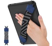 MoKo Cinturino di Sicurezza per 9" - 11" iPad/iPad Pro/iPad Air/Kindle Fire HD/Samsung/Lenovo Tablet, Cinturino da Mano Versatile ad Alta Elasticità Supporto Antiscivolo, Blu Marino
