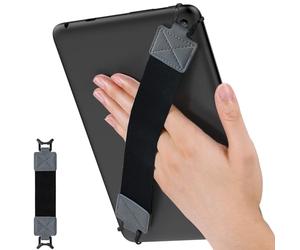 MoKo Cinturino di Sicurezza per 9" - 11" iPad/iPad Pro/iPad Air/Kindle Fire HD/Samsung/Lenovo Tablet, Cinturino Nero da Mano Versatile ad Alta Elasticità Supporto Antiscivolo, Grigio Siderale
