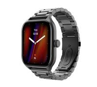 MoKo Cinturino in Metallo Compatibile con Amazfit Active/Active 2/GTS/GTS 2/2 Mini/2e/3/4/4 Mini/Bip 3/3 Pro/Bip U/U Pro/Lite/GTR Mini/42mm, 20mm Cinturino in Acciaio Inossidabile per Uomo Donna, Nero