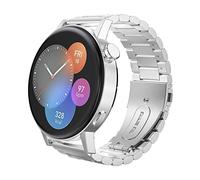 MoKo Cinturino in Metallo Compatibile con Huawei Watch GT 4 46mm/GT 3/GT 2/Watch 4/3, 22mm Cinturino di Ricambio in Acciaio Inossidabile, Argento