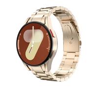 MoKo Cinturino in Metallo Compatibile con Samsung Galaxy Watch 7 FE 6 5 4 40mm 44mm/Watch 6 Classic 43mm 47mm/5 Pro 45mm/4 Classic 42mm 46mm, Cinturino di Ricambio in Acciaio Inossidabile, Oro Rosa