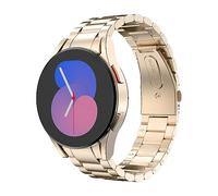 MoKo Cinturino in Metallo Compatibile con Samsung Galaxy Watch 7 FE 6 5 4 40mm 44mm/Watch 6 Classic 43mm 47mm/5 Pro 45mm/4 Classic 42mm 46mm, Cinturino di Ricambio in Acciaio Inossidabile, Oro Rosa