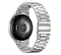 MoKo Cinturino in Metallo con un Clic Compatibile con Samsung Galaxy Watch 7 6 5 4 FE 40mm 44mm/6 4 Classic 43mm 47mm 42mm 46mm/5 Pro 45mm, Cinturino in Acciaio Inossidabile per Uomo Donna, Titanio