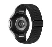 MoKo Cinturino in Nylon con un Clic Compatibile con Samsung Galaxy Watch 7 6 5 4 FE 40mm 44mm/6 4 Classic 43mm 47mm 42mm 46mm/5 Pro 45mm, Cinturino Sportivo Elastico per Donna Uomo, Nero