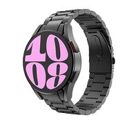 MoKo Cinturino in Titanio Compatibile con Samsung Galaxy Watch 7 FE 6 5 4 40mm 44mm/Watch 6 Classic 43mm 47mm/Watch 5 Pro 45mm/4 Classic 42mm 46mm, Cinturino di Ricambio in Metallo per Uomo, Nero