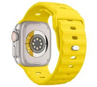 MoKo Cinturino Ocean Compatibile con Apple Watch Ultra 2 49mm 45mm 44mm 42mm per Uomo Donna,Cinturini di Ricambio Sportivi in Silicone per iWatch Serie 9 8 7 6 5 4 3 SE Ultra 2 1, Giallo