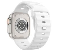 MoKo Cinturino Ocean Compatibile con Apple Watch Ultra 2 49mm 46mm 45mm 44mm 42mm per Uomo Donna, Cinturini di Ricambio Sportivi in Silicone per iWatch Serie 10 9 8 7 6 5 4 SE Ultra 2 1,Bianco
