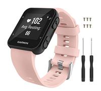 MoKo Cinturino per Garmin Forerunner 35/30, Morbido Braccialetto di Ricambio in Silicone per Garmin Forerunner 35, 5.11"-9.05" (130mm-230mm) - Rosa