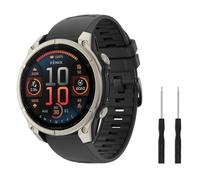 MoKo Cinturino per Orologio Compatibile con Garmin Fenix 8/E 47 mm/Fenix 7/7 Pro/Fenix 6/6 Pro/Fenix 5/5 Plus/Forerunner 935 945 955 965, Cinturino Morbido QuickFit da 22 mm, Nero Bottone/Nero