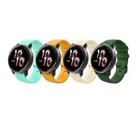 MoKo Cinturino per orologio compatibile con Garmin Vivoactive 4S/Forerunner 255S/255S Music/Venu 2S/Vivomove 3S, 18 mm, cinturino sportivo di ricambio in silicone, multicolore b, 4PACK, classico