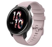 MoKo Cinturino compatibile con Garmin Vivoactive 4S/Venu 3S/Venu 2S/Forerunner 265S/255S/255S Music/Vivomove 3S, cinturino di ricambio in morbido silicone da 18 mm, Rosa, 1PACK, Classico
