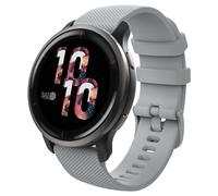 MoKo Cinturini di Ricambio Regolabile Compatibili con Garmin Forerunner 255S/255S Music/Vivoactive 4S/Vivomove 3S/Venu 3S/Venu 2S/Active S/Move 3S, Braccialetto Morbido Traspirante in Silicone, Grigio
