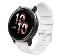 MoKo Cinturino compatibile con Garmin Vivoactive 4S/Venu 3S/Venu 2S/Forerunner 265S/255S/255S Music/Vivomove 3S, 18 mm, in morbido silicone, colore bianco