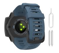 MoKo Cinturino per Smartwatch in Silicone Compatibile con Garmin Instinct/Instinct Solar/Tactical/Instinct 2 Accessori per Orologi, Blu Uragano