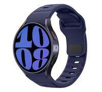 MoKo Cinturino Robusto Compatibile con Samsung Galaxy Watch 7 FE 6 5 4 40mm 44mm/Watch 6 Classic 43mm 47mm/5 Pro 45mm/4 Classic 42mm 46mm, Cinturini Sportivi di Ricambio in Silicone, Blu notte