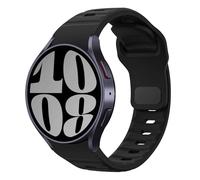 MoKo Cinturino Robusto Compatibile con Samsung Galaxy Watch 7 FE 6 5 4 40mm 44mm/Watch 6 Classic 43mm 47mm/5 Pro 45mm/4 Classic 42mm 46mm, Cinturini Sportivi di Ricambio in Silicone, Nero