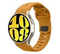MoKo Cinturino Robusto Compatibile con Samsung Galaxy Watch 7 FE 6 5 4 40mm 44mm/Watch 6 Classic 43mm 47mm/5 Pro 45mm/4 Classic 42mm 46mm, Cinturini Sportivi di Ricambio in Silicone, Giallo