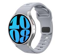 MoKo Cinturino Robusto Compatibile con Samsung Galaxy Watch 7 FE 6 5 4 40mm 44mm/Watch 6 Classic 43mm 47mm/5 Pro 45mm/4 Classic 42mm 46mm, Cinturini Sportivi di Ricambio in Silicone, Grigio Chiaro